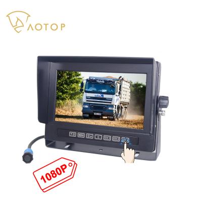 China RGB HD 3ch AHD Signal 1024*600 IPS Panel AHD 1080p Ip69k Rear View Car Video Waterproof Monitor 7 Inch Monitor For Harvester for sale