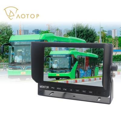 China RGB 7Inch HD 3Ways Realtime Road Game Audio Rear View Monitor 1Ch Reversing Image Track Display Sound Video Signal For Semi Truck BUS for sale