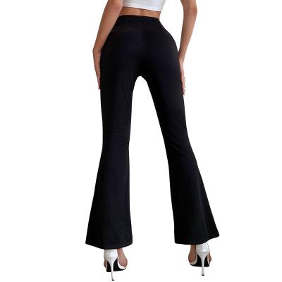 China Breathable Belted Wide Leg Pants Loose Fabric Women'S MEMORY Vintage Pants Fashion Ankle-Length Panties for sale