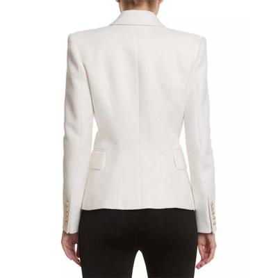 China Anti-wrinkle women's classic style blazer fast delivery European and American double breasted blazer for sale