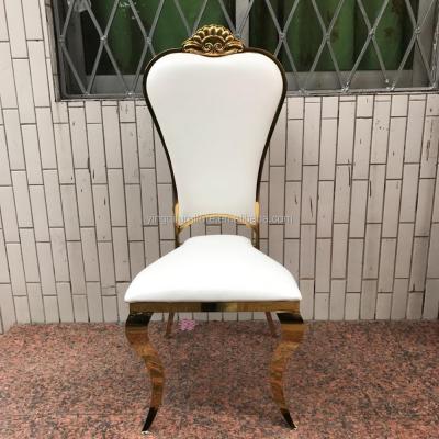 China Hotel Chair Stainless Steel Luxury Gold Wedding Chairs for sale