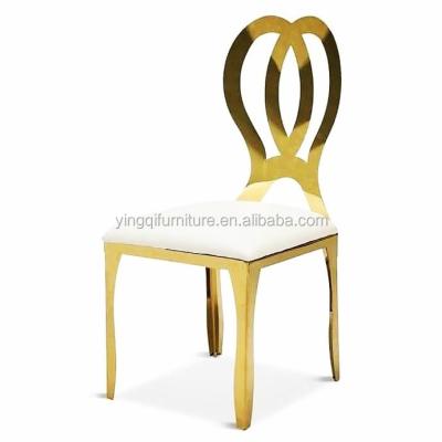 China Contemporary Infinity Gold Stainless Steel Wedding Event Chairs For Sale for sale