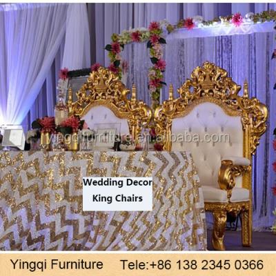 China The King Classic Indian Wedding Throne Chairs for sale