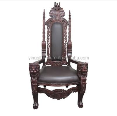 China Classic Antique Lion King Throne Chairs for Wedding Rental for sale