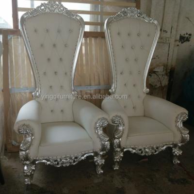 China Wedding Event Party Chair Cheap Silver Balancing High King Back Wedding Throne Chairs For Sale for sale