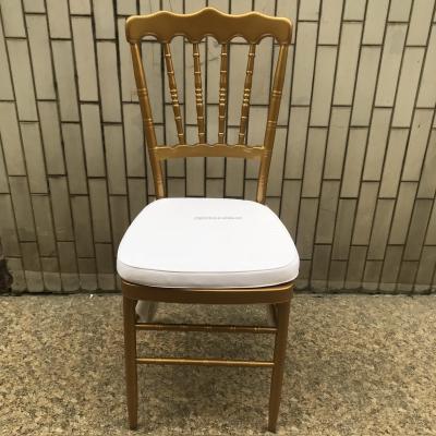 China Hotel Chair Wedding Party Gold Aluminum Napoleon Chairs for sale