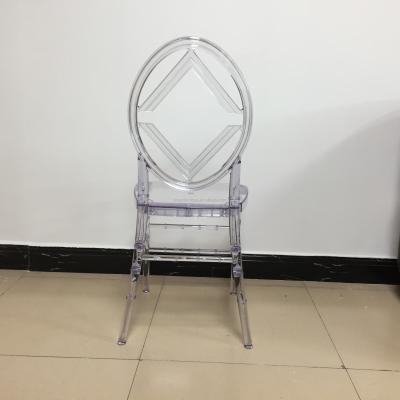 China New Diamond Hotel Chair Transparent Resin Chair Acrylic Bamboo Chair for sale