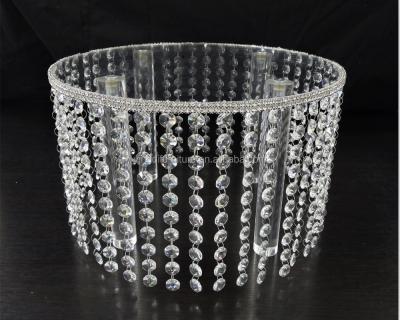 China Chromed golen/Crystal Round Acrylic Cake Stands cheap silver/white/black for wedding for sale