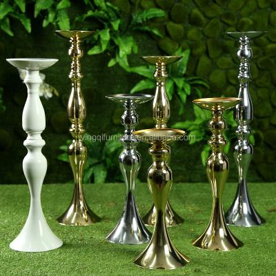 China Chromed golen/cheap silver/white/black metal vase for wedding Table decoration for sale