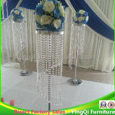 China Cheap High Quality Crystal Sparkle Wedding Decoration Centerpieces Flower Stand for sale