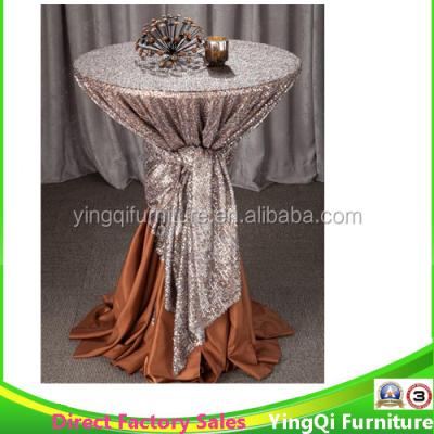 China High Bar Cocktail Sequin Fancy Fancy Top Tablecloth For Wedding Party Decoration Pattern CO-31 for sale