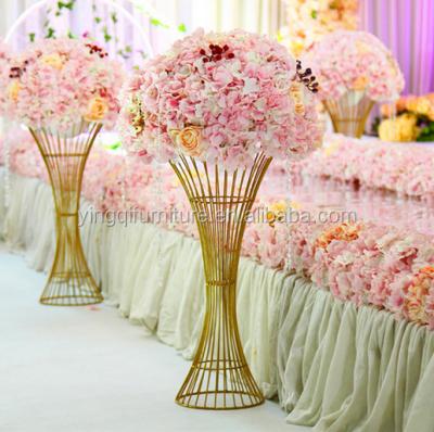 China French/european style metal cheap gold flower stands wedding road leads for sale