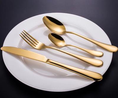 China Cheap viable stainless steel gold cutlery for sale for sale