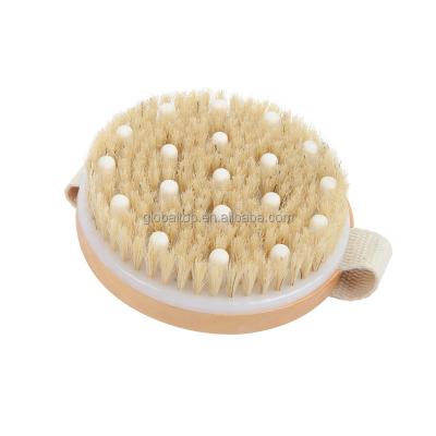 China EXFOLIATE Hand Held Comfortable Shower Massager Bamboo Body Bath Brush Wholesale for sale