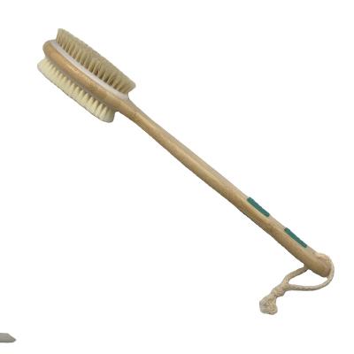 China All Natural Bamboo Brushes Body Scrub Bath Dry Brushes Long Handle Anti-Slip for sale