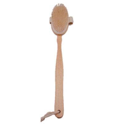 China Dry Long Handle Massage Brush Natural Detachable Body Exfoliating Bath Brushes for sale