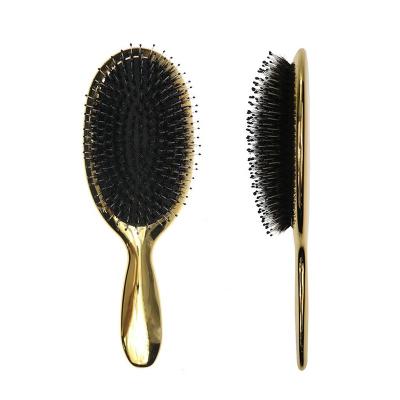 China Hot Selling Organic Wheat Straw Detangling Brush Eco-friendly Natural Hair Brush Cushion Gold Detangling Detangler Wheat for sale