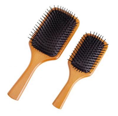 China GREENECO Cushion Paddle Brush Detangling and Damping Large Square Air Cushion Paddle Brush with Ball Tip Bristle Hair Brush for sale