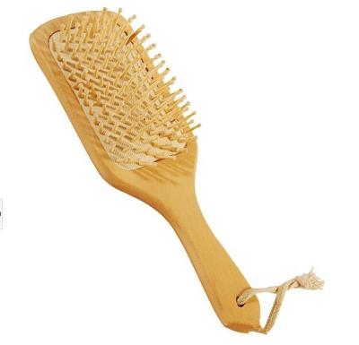 China Hotel Comb Unbreakable Wooden Professional Custom Logo Wooden Hair Comb Massage Brush for sale