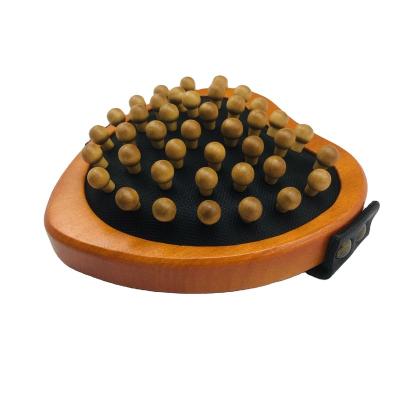 China Handheld Natural Wooden Lymphatic Drainage Anti Cellulite Massager Body Slimming Circulation Brush Muscle Relax Palm Sauna Spa Bath Massage for sale