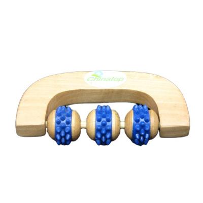 China Body Craft Natural Eco-friendly Handmade Body Massager Wooden Roller for sale