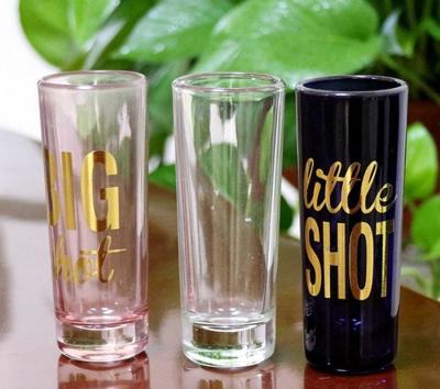 China 2oz SHOT GLASS Clear Shot Glass Cup Wine Mug With Logo Printing for sale