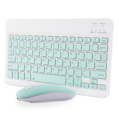 China Business Style Wireless Mini Tablet Bluetoth Slim Portable Wireless Keyboard Mouse Combos For Mac PC iPhone iPad IOS for sale