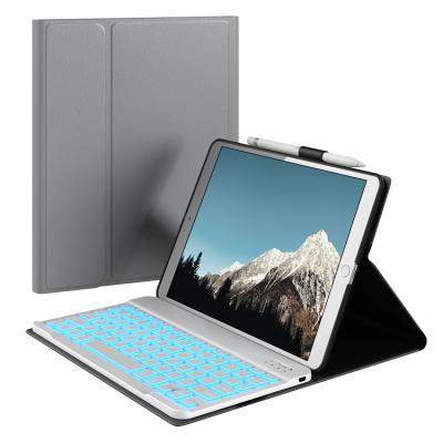 China Radio For iPad 8th New 2020 Ultrathin 360 Degree Rotatable BT Keyboard Case For iPad 10.2 /10.5 Keyboard Case With Backlit Stand for sale