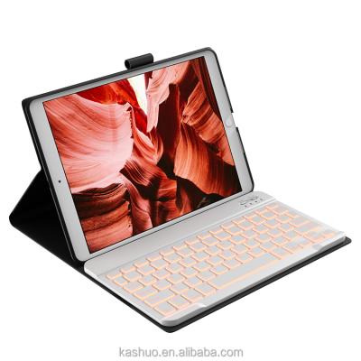 China Wireless Bluetooth 7th Generation Case With Keyboard Shortcut Keys 10.2 8th Inch Keyboard 360 Case For iPad 7 for sale