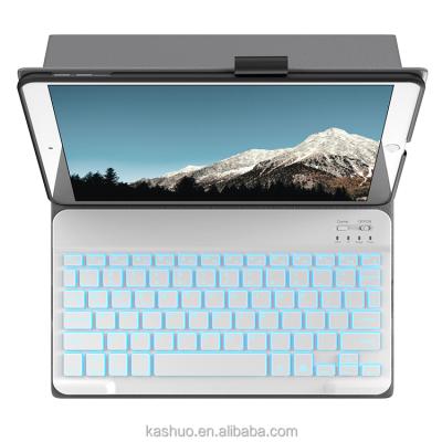 China Bluetooth Radio For iPad 102 7th 2020 8th PU Leather Case Backlit Chinese Keyboards for sale