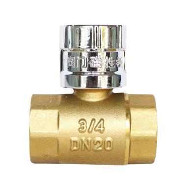 China General Forged Brass Magnetic Lockable Ball Valve For Water PN16 CW617N for sale