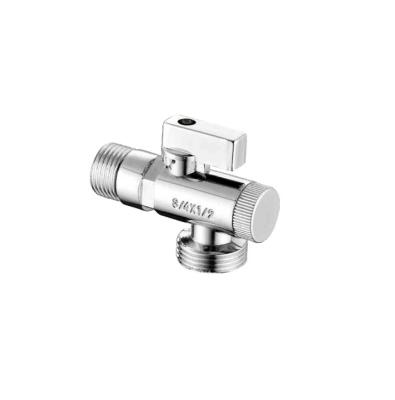 China General Alloy Handle Chrome Plated 1/2 Inch Angle Brass Ball Valve With Filter for sale