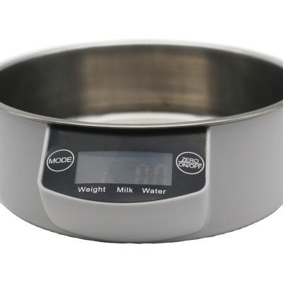 China Metal Weight Kitchen Scale Digital Measuring Steel Material With Removable Bowl Plastic Kitchen Scale for sale