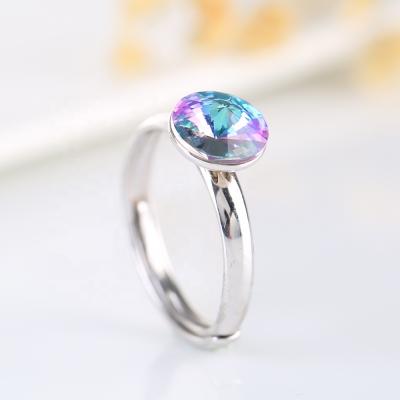 China CLASSIC Silver Ring from Sterling Silver Zircon Ring Purple Gem Inlaid Engagement Wedding Ring for sale