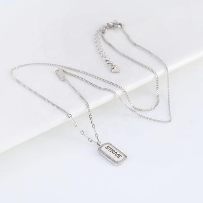 China Europe and America Sterling Silver Pendant Necklace 925 Sterling Silver Necklace Effort Brand for sale