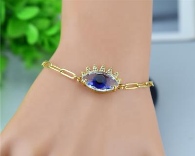 China 2021 Europe and America women bracelet jewelry watch plated stainless steel eye bracelet gold resin alloy Europe and America slap and snap bracelets for sale