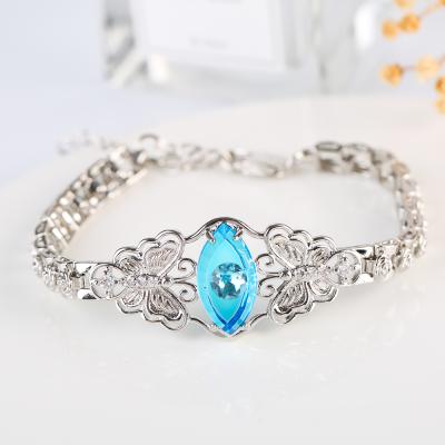 China FASHIONABLE Alloy Ladies Color Jewelry Turkish Blue Eye Evil Eye Bracelet 2021 Turkish Blue Evil Eye Bracelet for sale