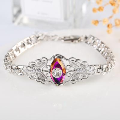 China 2021 CLASSIC Hot Sale Amazon Bracelet Jewelry Alloy Adjustable Eye Color Inlay Evil Eye Bracelet for sale