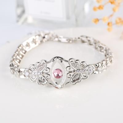 China FASHIONABLE 2021 Hot Selling Amazon Eye Bracelet Jewelry Silver Plated Colorful Crystal Glass Inlay Evil Eye Bracelet for sale