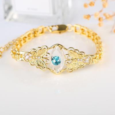 China TRENDY Eye Bracelet 2021 Fashion Jewelry Gold Plated Color Diamond Ladies Bracelet Eye Bracelet for sale