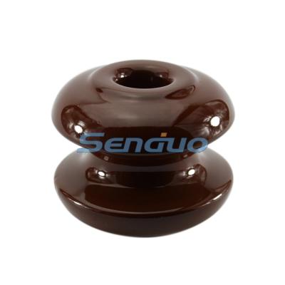 China Low Voltage Brown 1617 Glazed Porcelain Ceramic Coil Insulator for sale