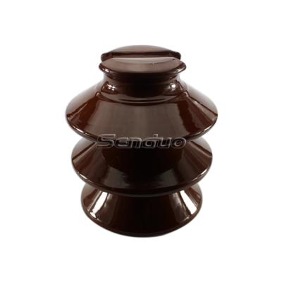 China Brown Color 20kv VHD-20 High Voltage Porcelain Pin Ceramic Insulator For Pole Line for sale