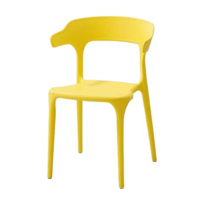 China STACKING Cheap Price Home Furniture Dining Restaurant Cafe Curving Back Plastic Chair From China for sale