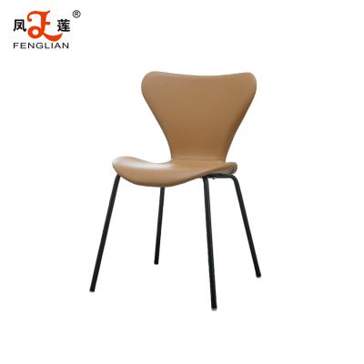 China MODERN Italian Luxury Modern Classical Cafe Furniture Plastic Covered PU Leather Home Dining Chair For Dinner for sale