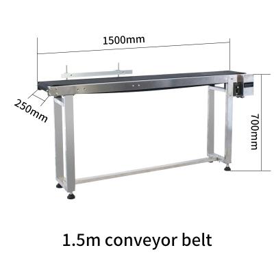 China 1.5m lengte SS carrosserie materiaal transportband tafel voor semi-automatische productielijn Te koop