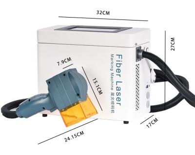 중국 고무 적용 가능한 20W 핸드헬드 섬유 휴대용 레이저 조각기 날짜 로고를 표시하는 기계 판매용
