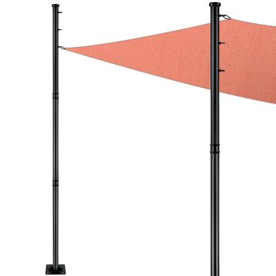 China Straight Heavy sun Shade Sail Poles Support Awning Canopy, Outdoor String Light Pole Post Heavy Duty Steel Post for Outside Deck Patio for sale