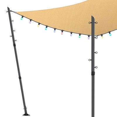 China Straight Shade Sail Canopy Pole Heavy Duty Poles Shade Sail Pole with Inclined for sale