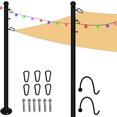 China Straight Heavy awnings Outdoor Living Extender Heavy Duty Steel Structure Powder Coated Sun Shade Poles Kits for sale