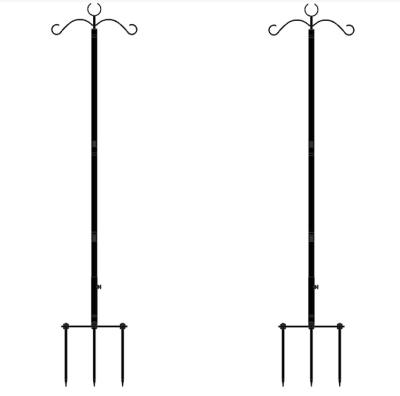 China Height Adjustable Light Poles with New breed hook,Outdoor String Light Poles for Patio,Backyard and Garden for sale